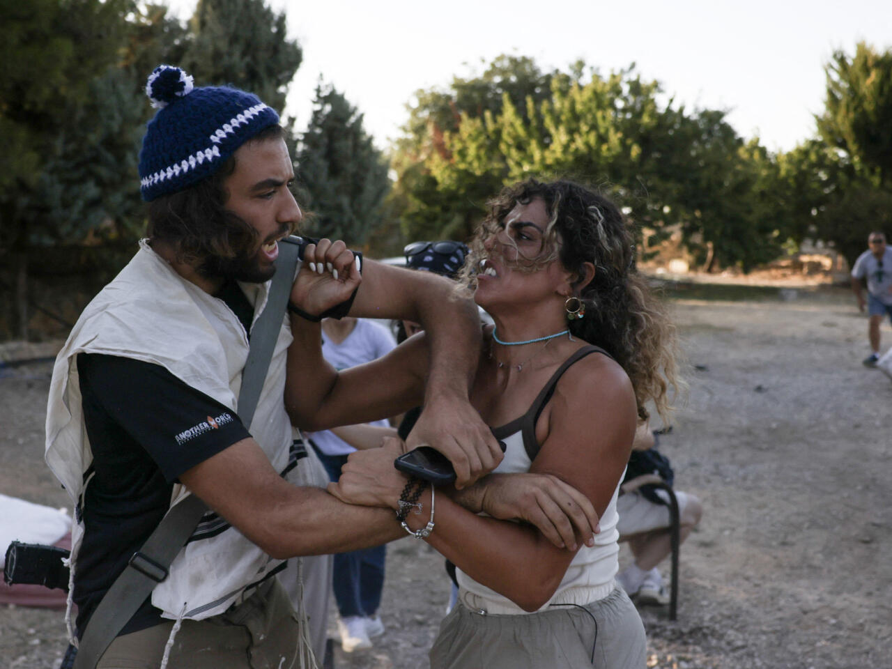 Israeli settlers attack Alice Kisiya and her family at their property in al-Makhrour